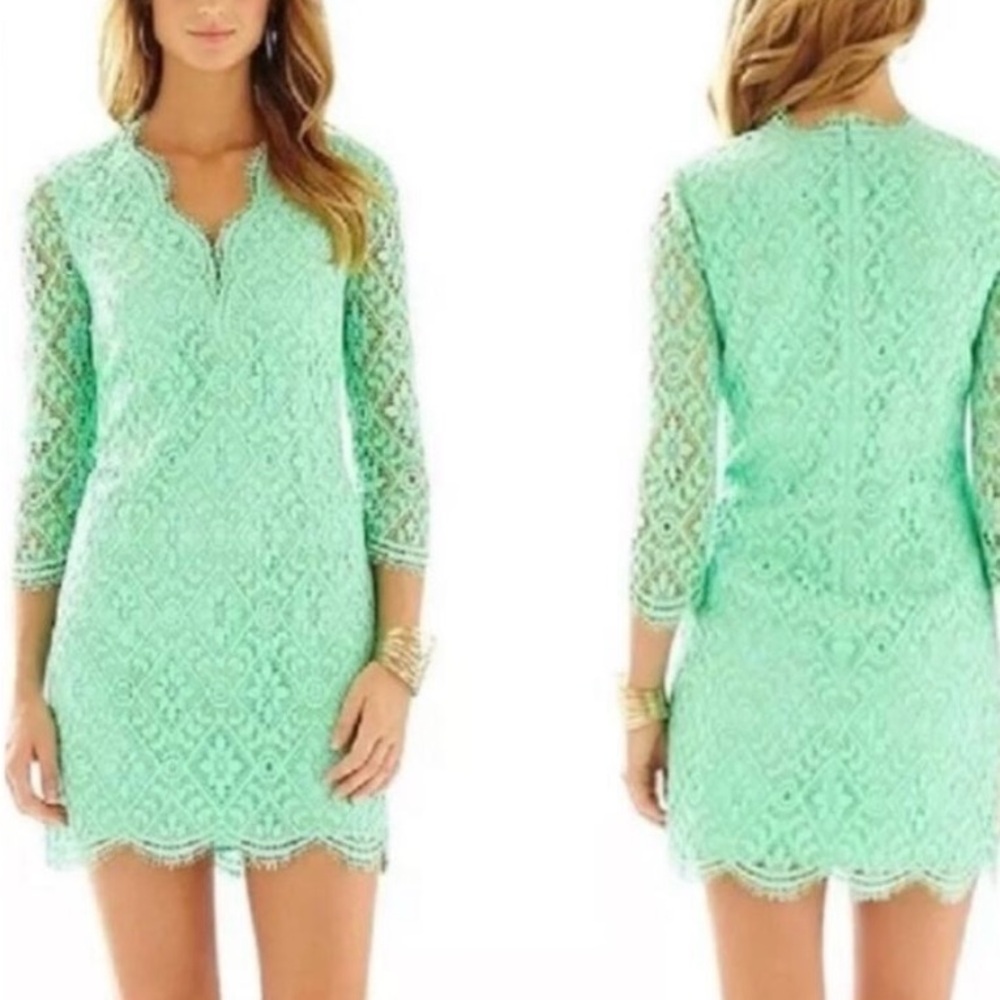 Lilly Pulitzer Green Lace Dress